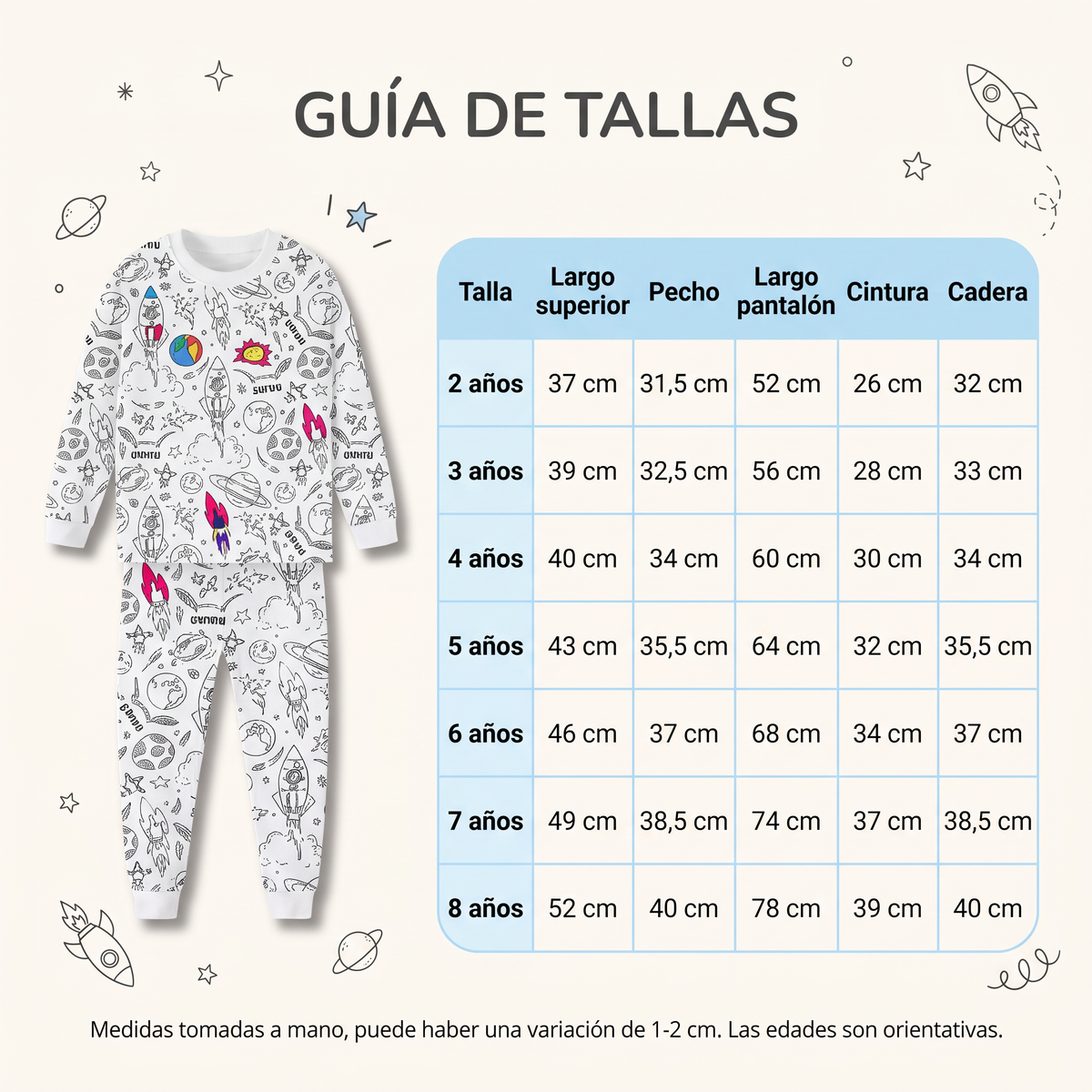 Pijama para colorear: creatividad sin pantallas
